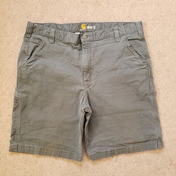 2020 Carhartt Relaxed Fit Size 40 Mens Gravel Canvas Utility Work Shorts - Picture 3 of 10